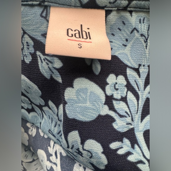 Cabi Small Blue Floral Dress Drawstring Waist Pockets Spring Summer Vacation - Picture 8 of 12
